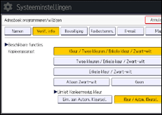 Schermafbeelding bedieningspaneel