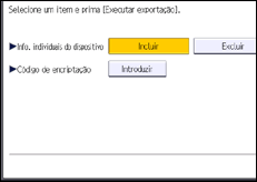 Ilustração do ecrã do painel de operação