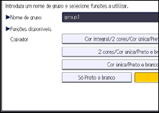 Ilustração do ecrã do painel de operação
