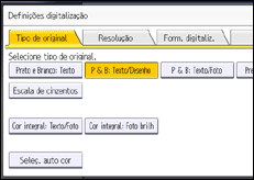 Ilustração do ecrã do painel de operação