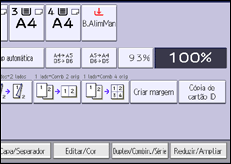 Ilustração do ecrã do painel de operação