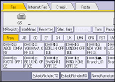 Ilustração do ecrã do painel de operação