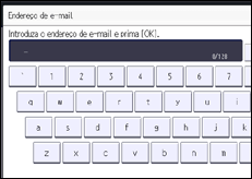 Ilustração do ecrã do painel de operação