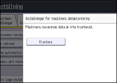 Bild av användarpanelens skärm