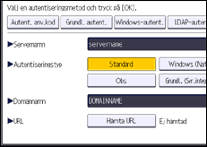 Bild av användarpanelens skärm