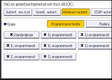 Bild av användarpanelens skärm