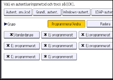 Bild av användarpanelens skärm