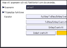 Bild av användarpanelens skärm