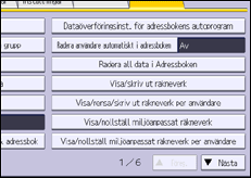 Bild av användarpanelens skärm