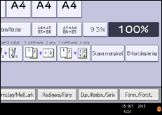Bild av användarpanelens skärm