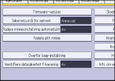 Bild av användarpanelens skärm