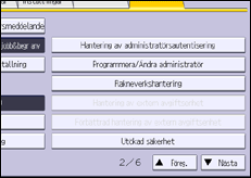 Bild av användarpanelens skärm
