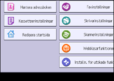 Bild av användarpanelens skärm