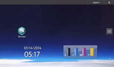 Bild av användarpanelens skärm