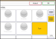 Bild av användarpanelens skärm