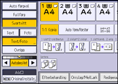 Bild av användarpanelens skärm