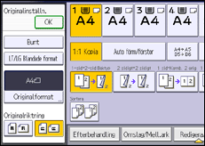 Bild av användarpanelens skärm