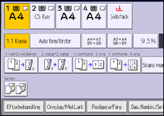 Bild av användarpanelens skärm