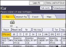 Bild av användarpanelens skärm