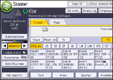 Bild av användarpanelens skärm