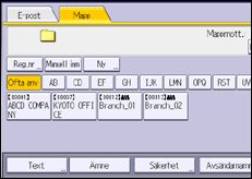 Bild av användarpanelens skärm