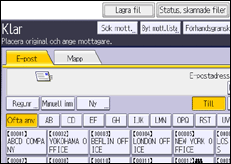 Bild av användarpanelens skärm