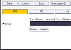 Bild av användarpanelens skärm