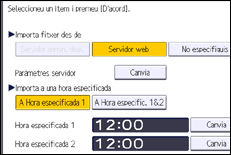 Il·lustració de pantalla del panell d'operacions
