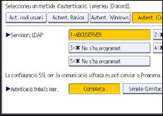 Il·lustració de pantalla del panell d'operacions