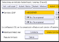 Il·lustració de pantalla del panell d'operacions