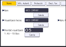 Il·lustració de pantalla del panell d'operacions