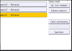 Il·lustració de pantalla del panell d'operacions