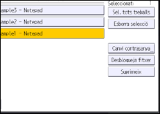 Il·lustració de pantalla del panell d'operacions