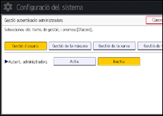 Il·lustració de pantalla del panell d'operacions