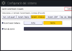 Il·lustració de pantalla del panell d'operacions