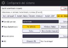 Il·lustració de pantalla del panell d'operacions