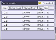 Il·lustració de pantalla del panell d'operacions