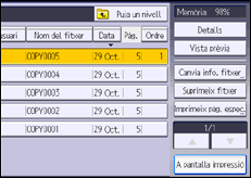 Il·lustració de pantalla del panell d'operacions