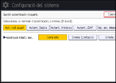 Il·lustració de pantalla del panell d'operacions