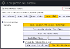 Il·lustració de pantalla del panell d'operacions