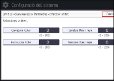 Il·lustració de pantalla del panell d'operacions