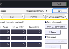 Il·lustració de pantalla del panell d'operacions