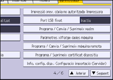 Il·lustració de pantalla del panell d'operacions