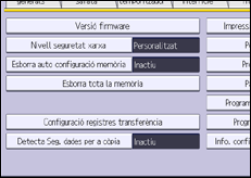 Il·lustració de pantalla del panell d'operacions