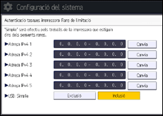 Il·lustració de pantalla del panell d'operacions