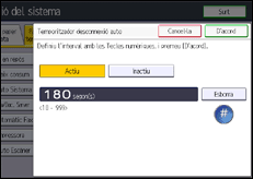 Il·lustració de pantalla del panell d'operacions