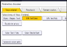 Il·lustració de pantalla del panell d'operacions