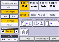 Il·lustració de pantalla del panell d'operacions
