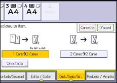 Il·lustració de pantalla del panell d'operacions