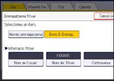 Il·lustració de pantalla del panell d'operacions